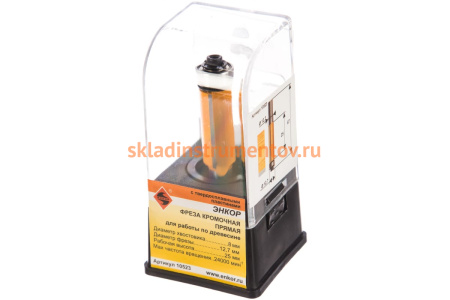 Фреза кромочная прямая (12.7х25 мм; хвостовик 8 мм) по дереву Энкор 10523