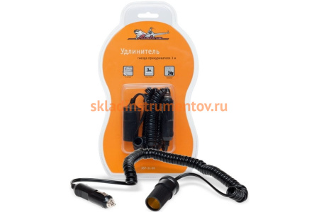 Прикуриватель-удлинитель с витым шнуром 3м Airline ASP-3L-06