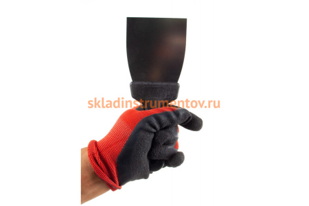 Шпательная лопатка из нержавеющей стали,80 мм,пластмассовая ручка СИБРТЕХ 85433