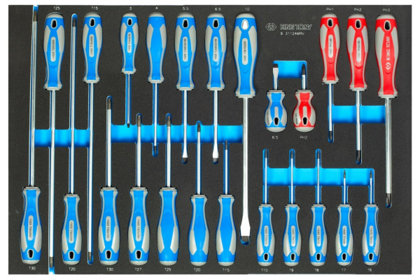 Набор отверток (ложемент, 24 предмета) KING TONY 9-31124MRV