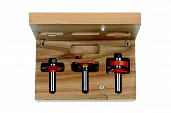 Комплект фрез для мебельного фасада со стеклом (3 шт; 41.5х20.6 мм; хвостовик 12 мм) CMT 955.803.11