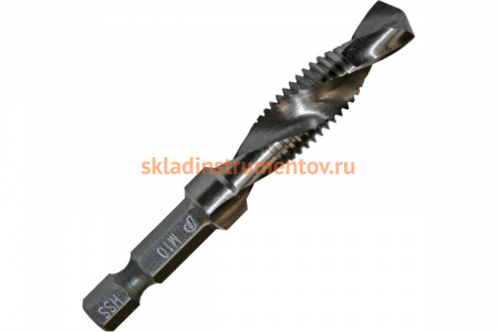 Сверло-метчик М10 (72 мм; HEX 1/4) ПРАКТИКА 775-013