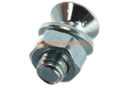 Винт ЗУБР DIN965 в комплекте с гайкой DIN934 12 шт 303456-06-016