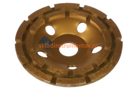 Чаша алмазная двухрядная сегментированная (125х22.2 мм) Vertextools 0505-04-125-14