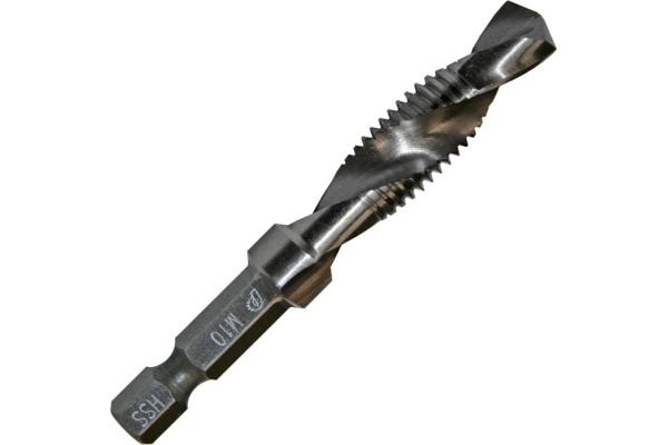 Сверло-метчик М10 (72 мм; HEX 1/4) ПРАКТИКА 775-013