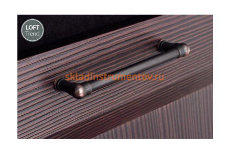 Мебельная ручка JET 181 м.ц. 128мм брашированная ант.медь RQ181Z.128BC99