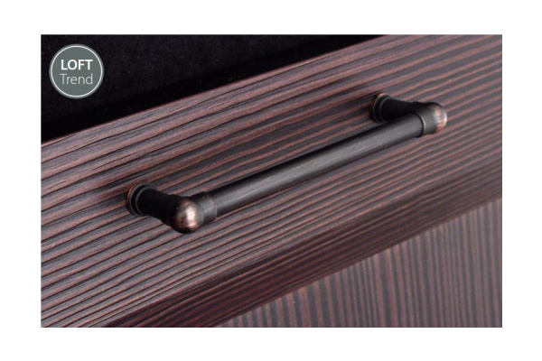 Мебельная ручка JET 181 м.ц. 128мм брашированная ант.медь RQ181Z.128BC99