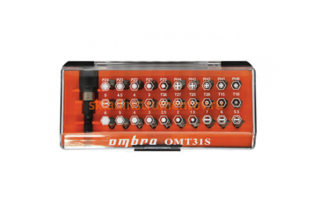 Набор бит с адаптером 31 предмет Ombra OMT31S