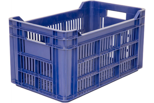 Ящик Тара.ру п/э 500х300х264 с перфорацией, синий 1541