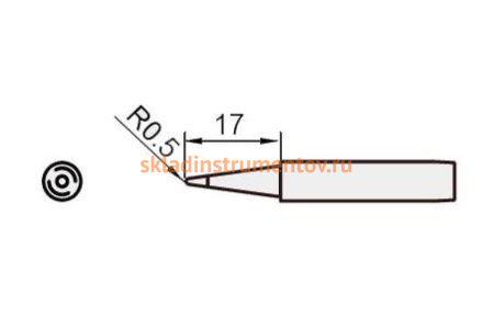 Жало конус 0.5 мм для паяльных станций ProsKit 5SI-216N-B 00271773 Жало конус 0.5 мм для паяльных станций ProsKit 5SI-216N-B 00271773