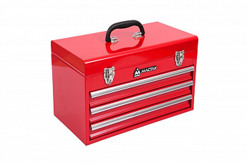 Ящик инструментальный 3 полки, красный МАСТАК 511-03380R