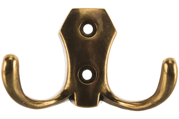 Мебельный крючок JET Валенсия 585 двухрожковый, ант.бронза CQ585Z.002BA99