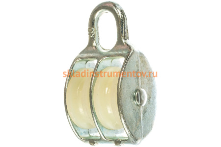 Блок двойной с пластиковым роликом (9х40 мм; ТФ6) Зубр 4-304596-40