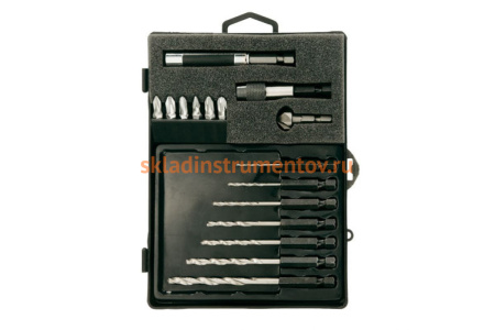 Набор биты+сверла+зенкер в пластиковом футляре NAREX 850200