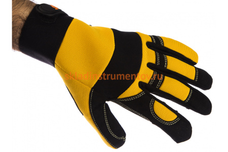 Защитные перчатки от вибрации Jeta Safety черно-желтые JAV01-9/L