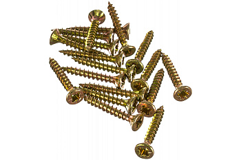 Универсальные шурупы Зубр для дерева ДСП ДВП хроматированные PZ 3.5x25 мм ТФ6 18 шт. 4-300406-35-025