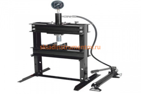 Настольный гидравлический пресс с манометром и выносным насосом ROCKFORCE 12т RF-12001