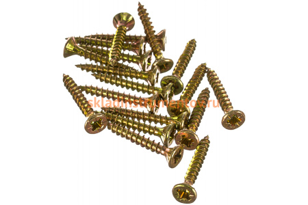 Универсальные шурупы Зубр для дерева ДСП ДВП хроматированные PZ 3.5x25 мм ТФ6 18 шт. 4-300406-35-025