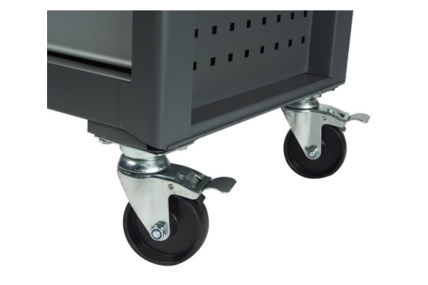 Инструментальная тележка (5 секций, серая, на колесах) JTC-S1065