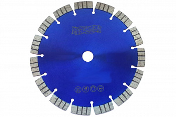 Диск алмазный турбосегментный FB/ZZ по железобетону 230D-2.4T-15W-15S-22.2 MESSER 01-16-232