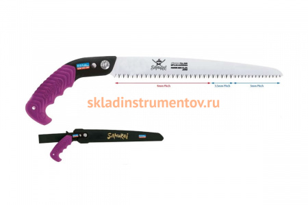 Пила с прямым полотном с переменным шагом в чехле, с поясным креплением SAMURAI GSW-270-LMH