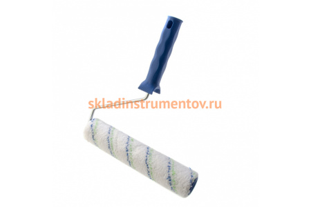 Валик Сибртех Водные краски, 250 мм, ворс 12мм, D - 36 мм, D ручки - 6 мм, полиэстер 80193