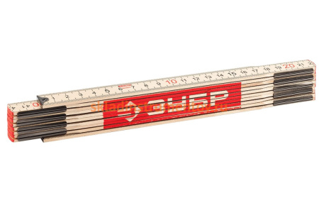 Складной усиленный деревянный метр 2м Зубр "ЭКСПЕРТ" 3424-2_z01