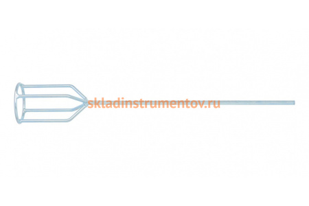 Миксер оцинкованный для гипсовых смесей (100х590 мм; шестигранный хвостовик 8 мм) DENZEL 848427