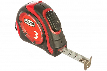 Рулетка с автостопом КЕДР двухстороннее матовое полотно, 3м х 16мм 015-0316 51619