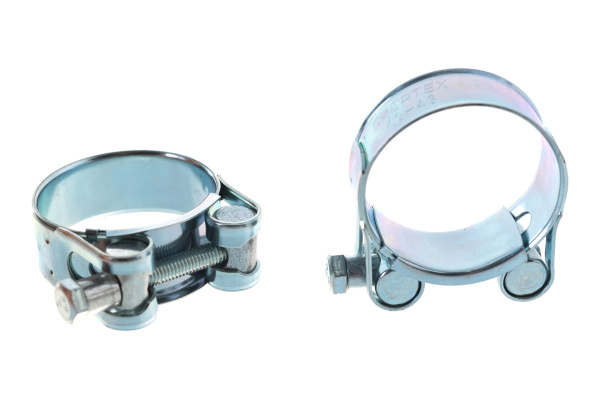 Металлические хомуты СИБРТЕХ, силовые, 40-43мм, ширина 20мм, шарнирный, W1, 2шт 47525