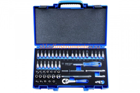 Набор торцевых головок с принадлежностями (1/4", шестигранные, 4-14 мм, 50 предметов) KING TONY 2550MRV