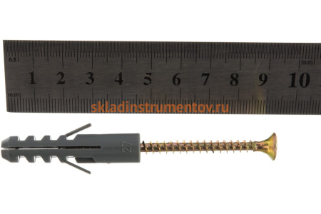 Дюбель ЕВРО с шурупом 6 шт. (10х50 мм; ТФ6) ЗУБР 30662-10-50