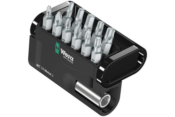 Набор с битами 1/4 и битодержателем WERA Bit-Check 12 Metal 1 12 предметов WE-057424