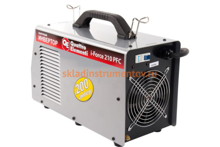 Инверторный аппарат электродной сварки QUATTRO ELEMENTI i-FORCE 210 PFC 771-626 Инверторный аппарат электродной сварки QUATTRO ELEMENTI i-FORCE 210 PFC 771-626