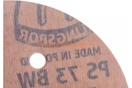 Круг шлифовальный на липучке для обработки красок, лаков и шпаклевок (150 мм; Р600; 6 отверстий) KLINGSPOR 301230