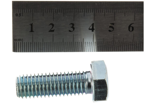 Болт с шестигранной головкой Зубр DIN 933, класс прочности 8.8, оцинкованный, M12x35 мм, ТФ6, 3 шт. 4-303076-12-035
