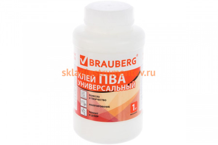 Универсальный клей ПВА BRAUBERG 1 кг 600983