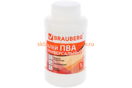 Универсальный клей ПВА BRAUBERG 1 кг 600983
