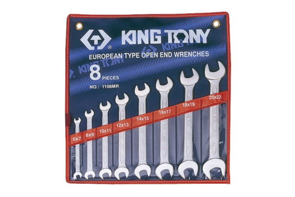 Набор рожковых ключей KING TONY 6-22 мм 8 предметов 1108MR