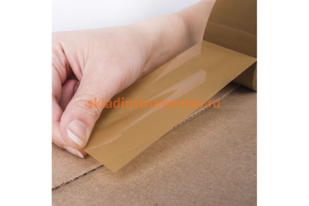 Клейкая упаковочная лента BRAUBERG 48 мм х 66 м, коричневая, толщина 45 микрон 221687