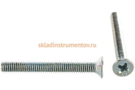 Винт Зубр DIN 965, класс прочности 8.8, оцинкованный, M3x25 мм, ТФ0, 13000 шт 4-303110-03-025