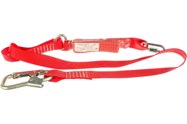 Строп из ленты с амортизатором, с монтажным и соединительным карабином ПРОГРЕСС СЕФЕТИ Строп аА+Кс