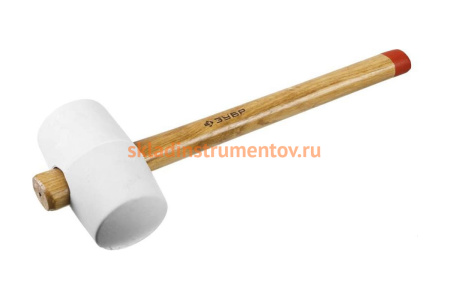 Резиновая белая киянка с деревянной рукояткой ЗУБР МАСТЕР 20511-680_z01
