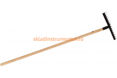 Витые грабли СИБРТЕХ 14 зубьев, 300 мм, с черенком 61769