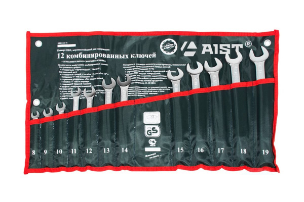 Набор комбинированных ключей 8-19мм 12 предметов AIST 0010812AX 00-00010808