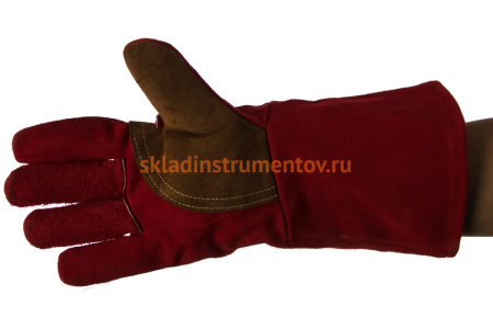 Термостойкие краги с подкладкой Зубр МАСТЕР длина 350 мм 11334-XL