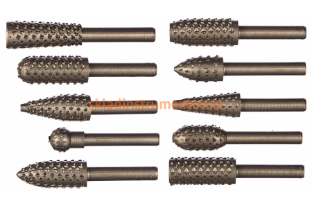 Набор шарошек стальных по дереву ПРАКТИКА 648-434