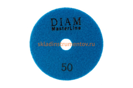 Круг алмазный гибкий шлифовальный АГШК Master Line (100х2 мм; №50; сухая) Diam 000565