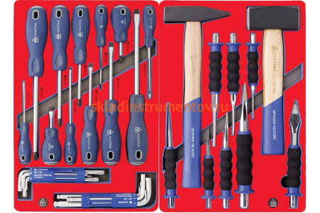 Набор инструментов ЛИДЕР в красной тележке, 270 предметов МАСТАК 52-270R