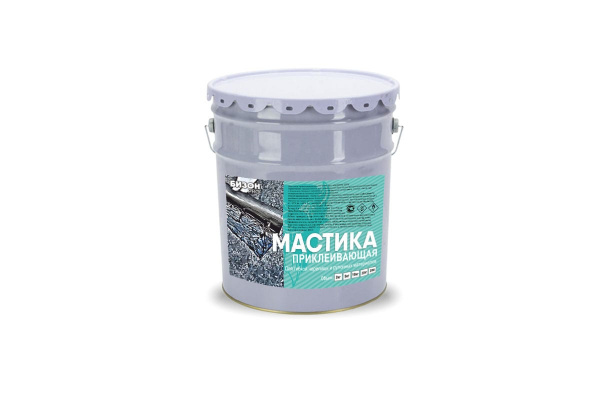 Каучуко-битумная приклеивающая мастика Бизон 5л 901605